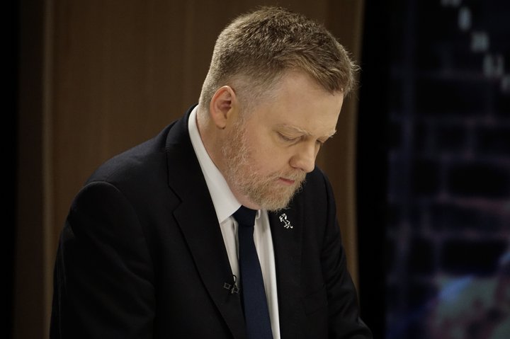 Sigmundur Davíð Gunnlaugsson formaður og annar tveggja þingmanna Miðflokksins.