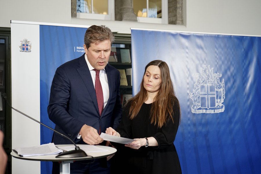 Mynd: Bára Huld Beck Bjarni og Katrín