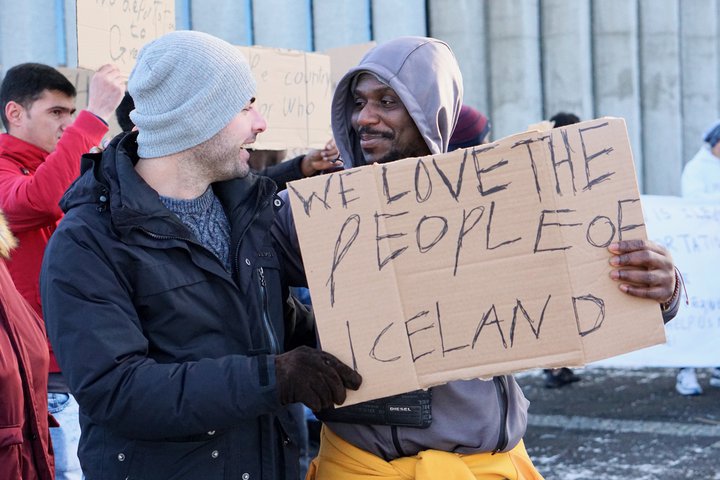 Flóttafólk mótmælir - 13. febrúar 2019