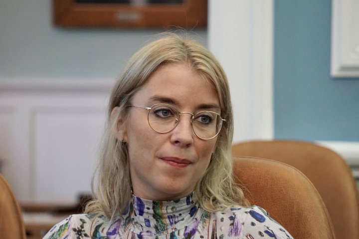 Diljá Mist Einarsdóttir þingmaður Sjálfstæðisflokksins á nýliðadegi í þinginu fyrr í vikunni.