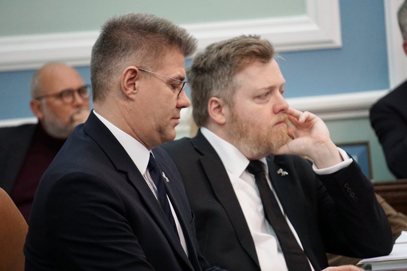Gunnar Bragi og Sigmundur Davíð, nú þingmenn Miðflokksins. Mynd: Bára Huld Beck