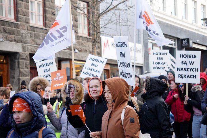 Samstöðufundur 8. mars 2019 - Verkfall hótelstarfsmanna