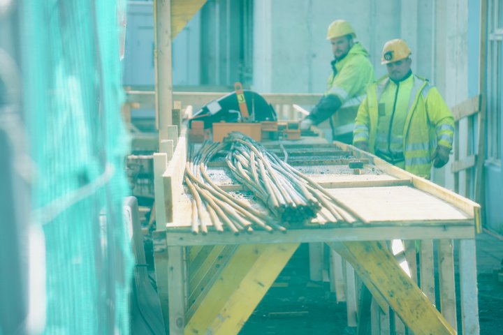 Verkamenn við vinnu - Hverfisgötu