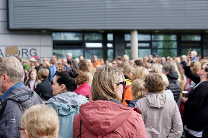 Mótmæli - Samstöðufundur með ljósmæðrum júlí 2018