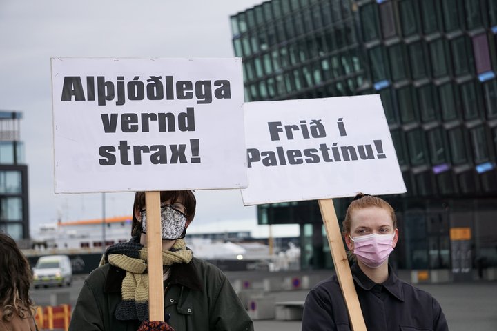 Mótmæli við Hörpu – Palestína-Ísrael maí 2021