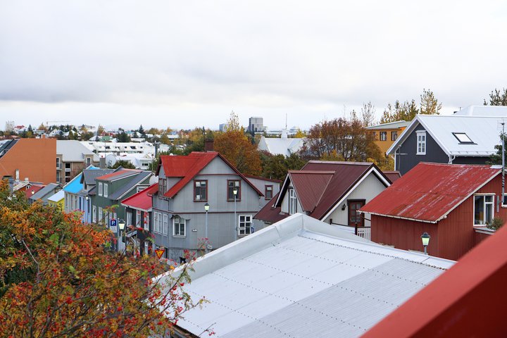 Hús í miðbæ Reykjavíkur