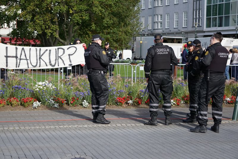 Við þingsetningu. Mynd: Bára Huld Beck