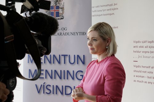 Lilja Alfreðsdóttir mennta- og menningarmálaráðherra. Mynd: Bára Huld Beck
