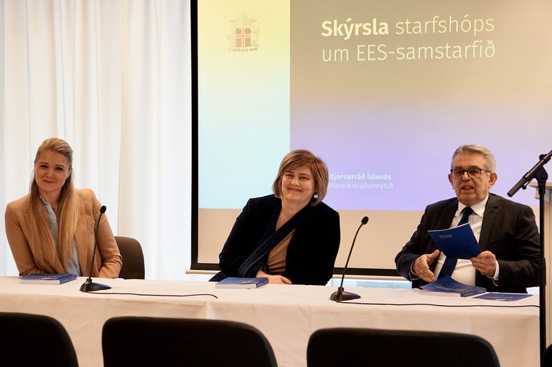 Starfshópinn skipuðu þau Björn Bjarnason, fyrrverandi dómsmálaráðherra og menntamálaráðherra, og lögfræðingarnir Kristrún Heimisdóttir og Bergþóra Halldórsdóttir. Mynd:Bára Huld Beck.