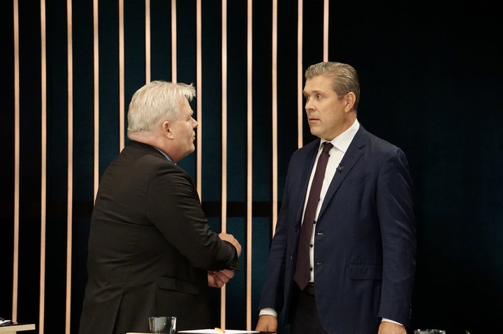Sigurður Ingi Jóhannsson, formaður Framsóknarflokksins og innviðaráðherra, og Bjarni Benediktsson, formaður Sjálfstæðisflokksins og fjármála- og efnahagsráðherra.