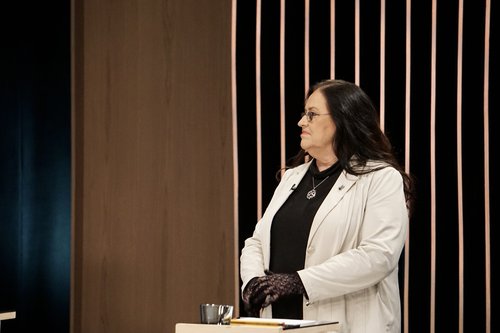 Inga Sæland formaður Flokks fólksins. Mynd: Bára Huld Beck.