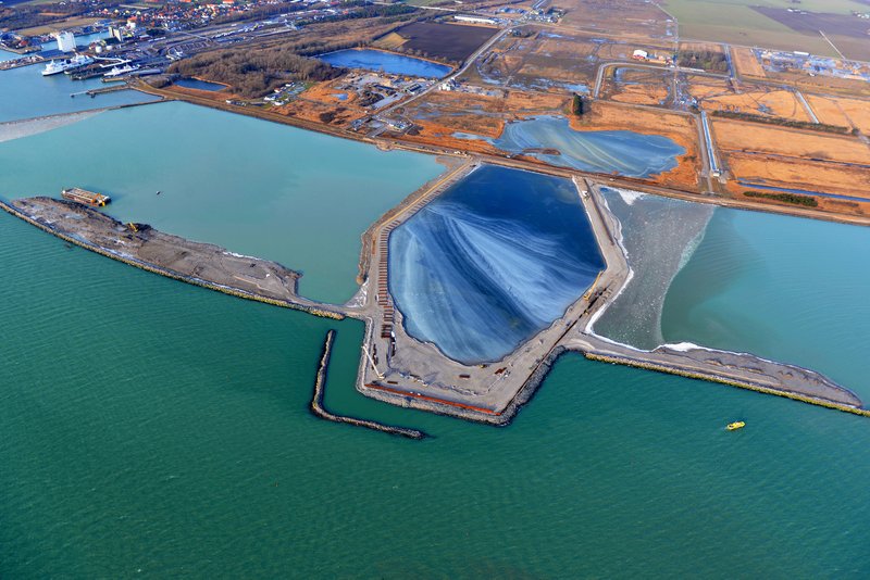 Svona var umhorfs í Rødby í febrúar. Mynd: Femern AS