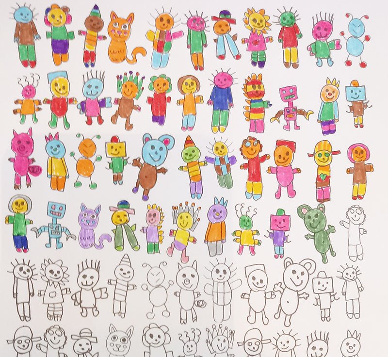 Eva hefur komið sér upp kerfi til að fylgjast með hvernig söfnunin á Karolina Fund gengur. Hún er með blað með 100 figurum á, og litar eina þeirra fyrir hvert prósent sem safnast.