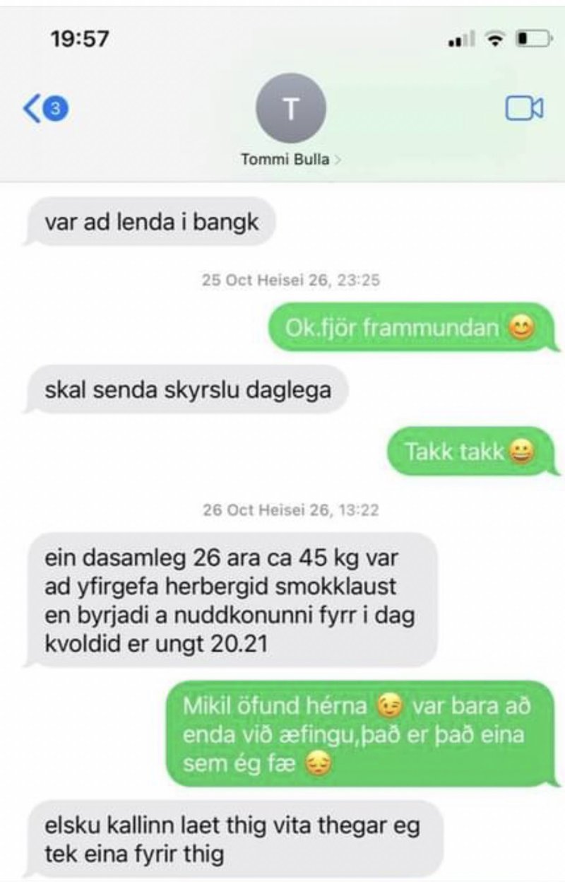 Skjáskotið sem um ræðir. Mynd: Twitter