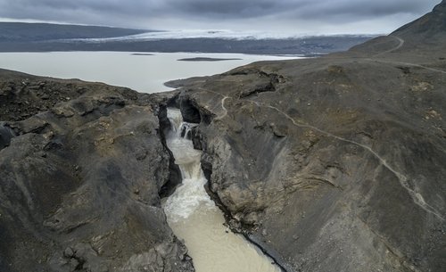 Hagavatn sunnan Langjökuls. Áformað er að reisa virkjun við vatnið.