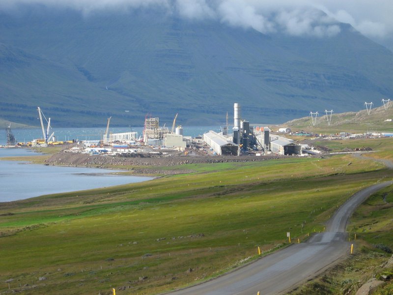 Álver Alcoa á Reyðarfirði.