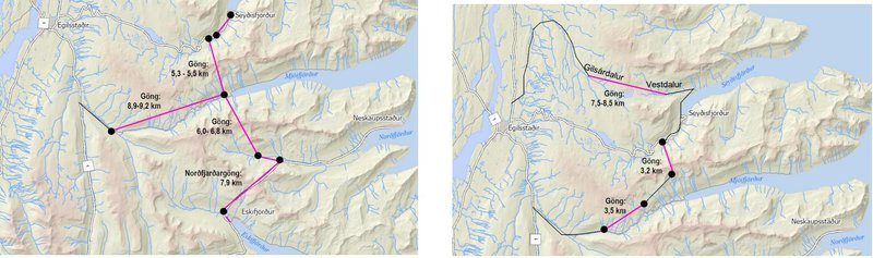 EFLA vann samanburð á valkostum árið 2011. Mynd: Vegagerðin