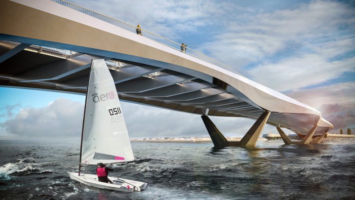 Tillaga Eflu, brúin Alda, varð hlutskörpust í hönnunarsamkeppni um brú yfir Fossvog.