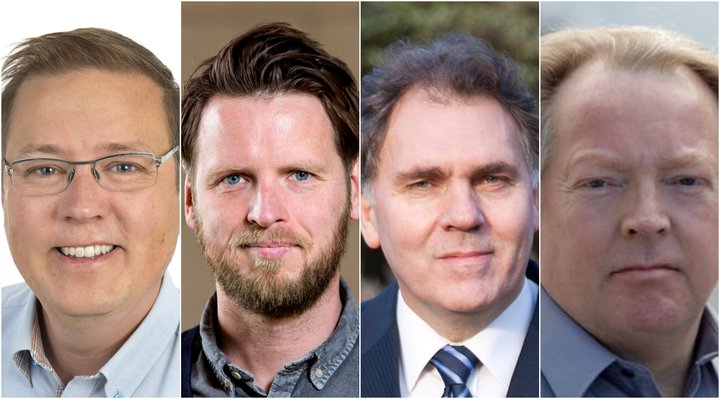 Frambjóðendur - Breki Karlsson, Guðmundur Hörður Guðmundsson, Guðjón Sigurbjartsson og Jakob S. Jónsson.