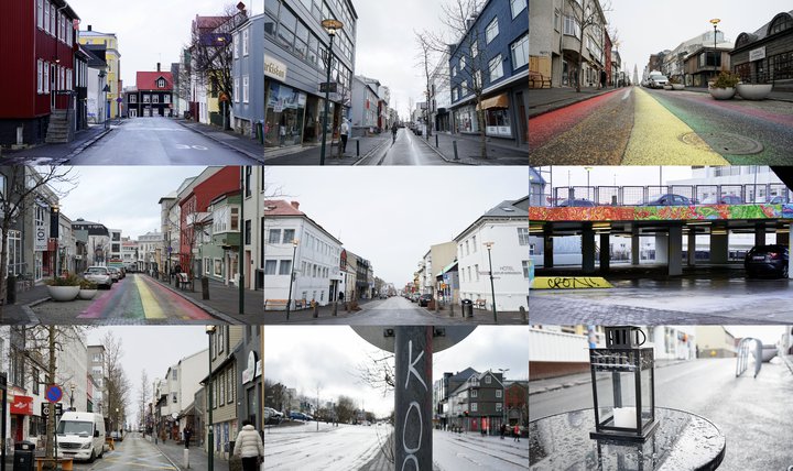 Svona var umhorfs í miðborg Reykjavíkur í upphafi samkomubannsins sem sett var á í mars í fyrra.