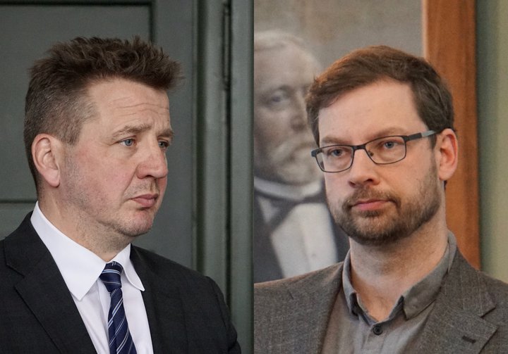 Guðlaugur Þór Þórðarson, umhverfis-, orku- og loftslagsráðherra, og Björn Leví Gunnarsson, þingmaður Pírata.