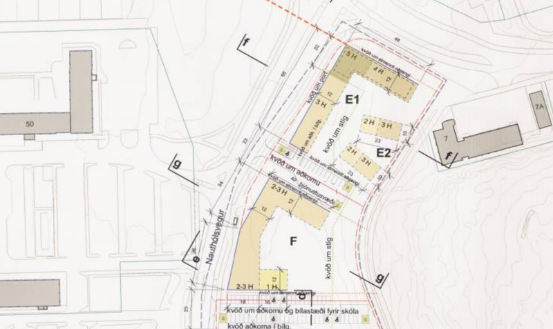 Lóðir ofan á legu núverandi stígs voru afmarkaðar í skipulagi háskólagarða HR árið 2017.