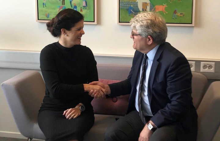 Þórdís Kolbrún Reykfjörð Gylfadóttur ráðherra ferðamála og Þórólfur Halldórsson sýslumaðurinn á  höfuðborgarsvæðinu.