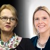 Helene Fritzon (vinstri) er sænski ráðherra innflytjendamála. Sylvi Listhaug (hægri) er norski ráðherra sama málaflokks.
