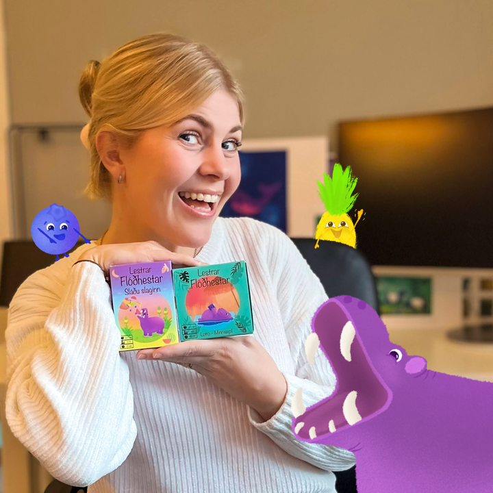 Helga Árnadóttir hannar og myndskreytir Lestar Flóðhesta