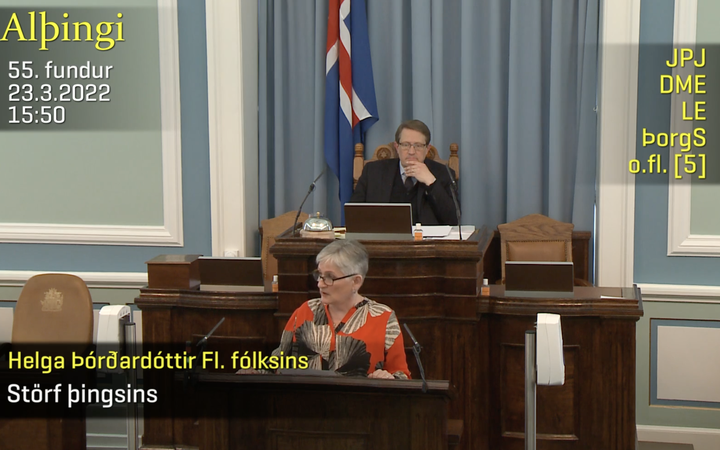 Helga Þórðardóttir varaþingmaður Flokksfólksins.
