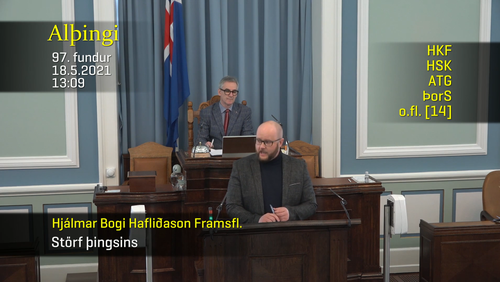 Hjálmar Bogi Hafliðason, varaþingmaður Framsóknarflokks sagði Íslendinga verða að bregðast við. Mynd: Skjáskot/Alþingi