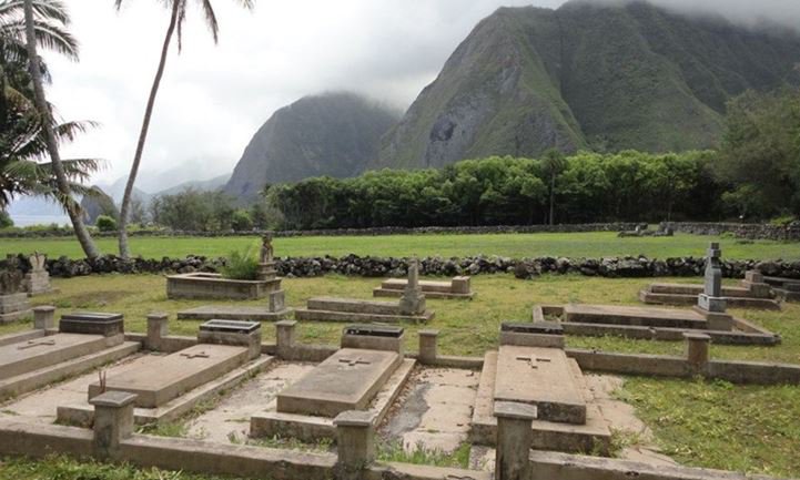 Grafreitur í Kalaupapa-þjóðgarðinum.