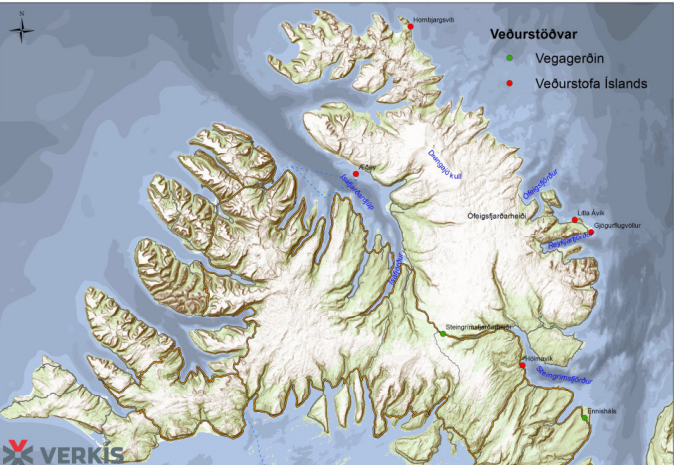 Fyrirhugað er að reisa Hvalárvirkjun í víðernum Ófeigsfjarðarheiðar í Árneshreppi. Mynd: Úr frummatsskýrslu