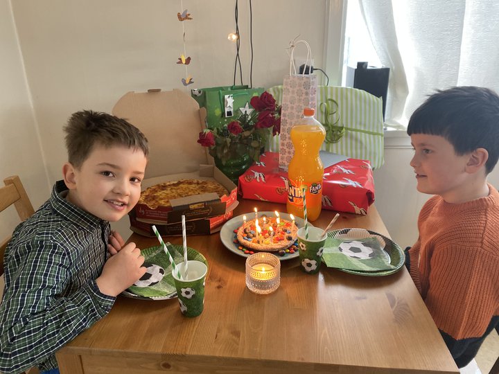 Frændurnir Leifur Ottó og Kári.