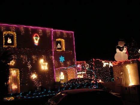 Skreytingar í Nice.