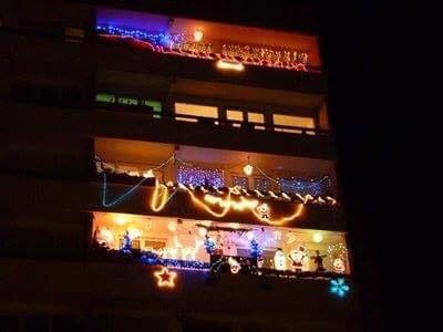 Skreytingar í Nice.