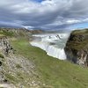 Unnið er að framkvæmdum á stígum og útsýnispalli við Gullfoss.
