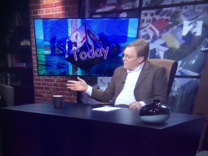 Jón Gnarr í þættinum Ísland Today, sem hóf göngu sína á Stöð 2 í kvöld.