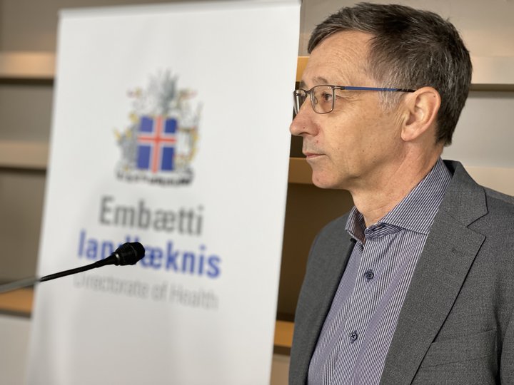 Óskar Reykdalsson, forstjóri Heilsugæslunnar á höfuðborgarsvæðinu á fundinum í dag.