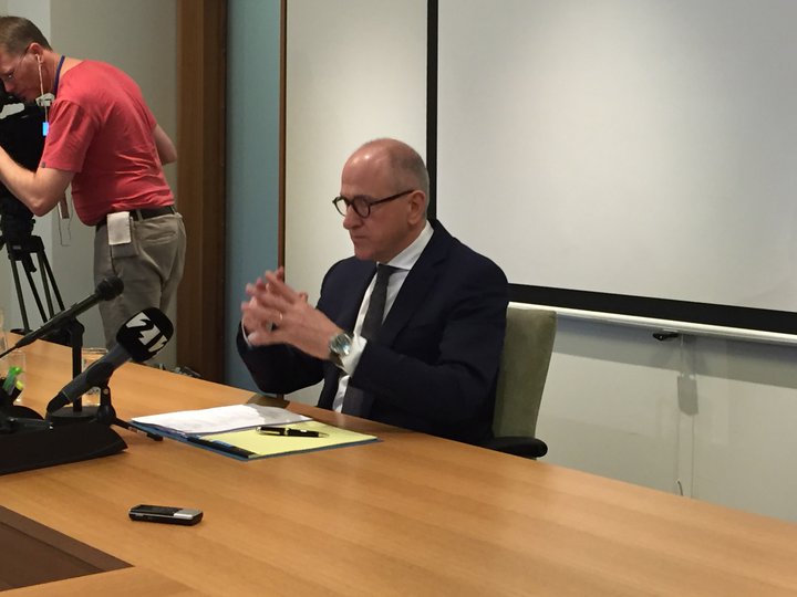 Ólafur Ólafsson þegar hann mætti fyrir stjórnskipunar- og eftirlitsnefnd til að ræða niðurstöðu rannsóknarnefndarinnar.