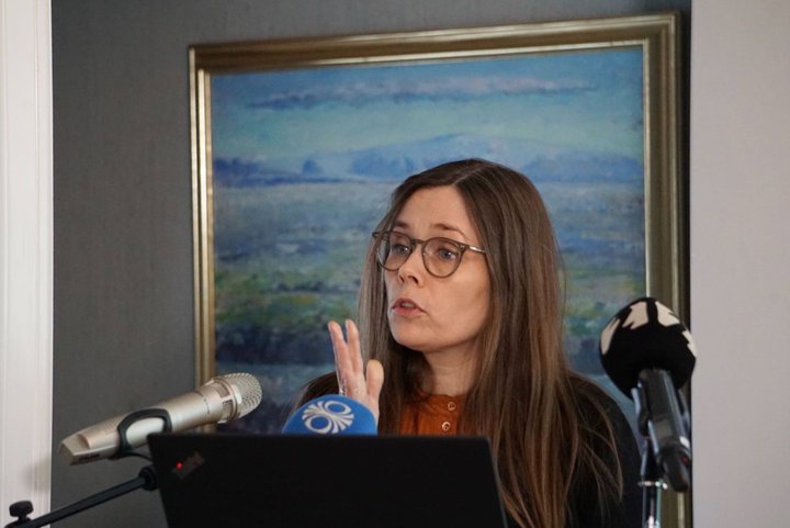 Katrín Jakobsdóttir forsætisráðherra kynnti skýrsluna og áætlunina í morgun.