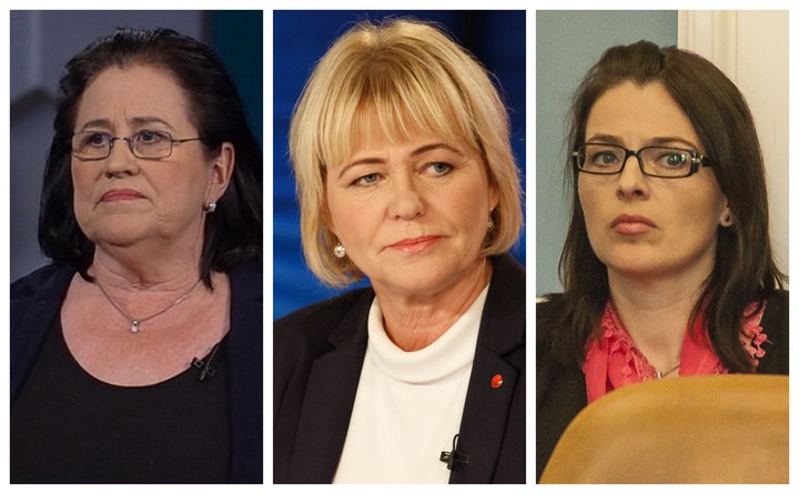 Inga Sæland, Oddný Harðardóttir og Silja Dögg Gunnarsdóttir.