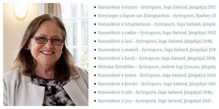 Inga Sæland formaður Flokks fólksins