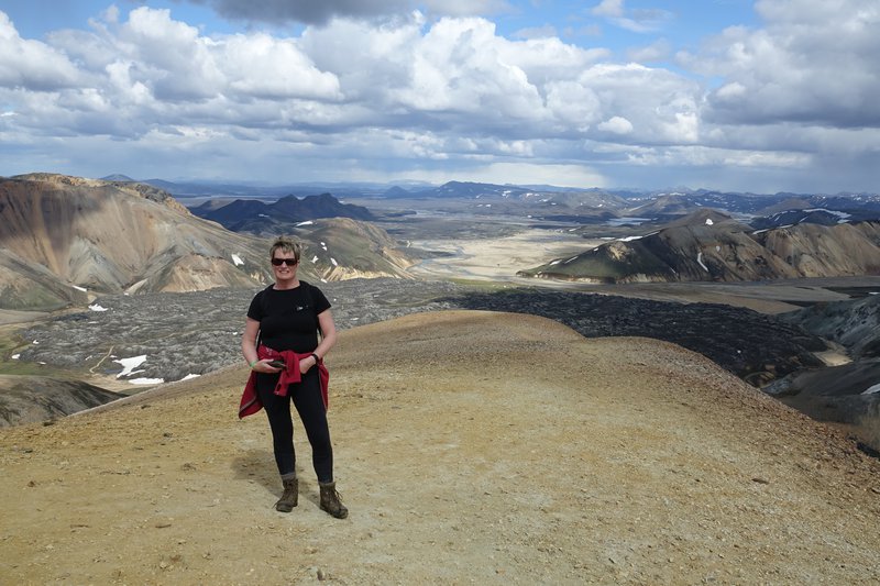 >Greinarhöfundur á ferðalagi á Fjallabaki.