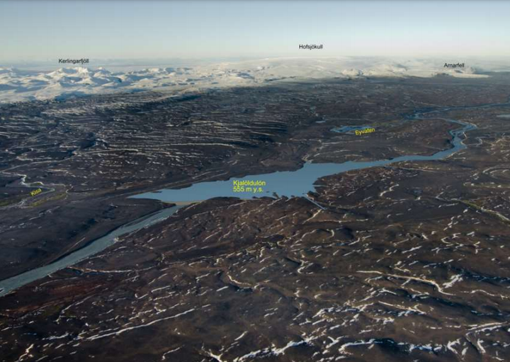 Kjalölduveita yrði í efri hluta Þjórsár.