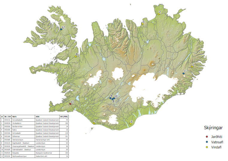 Landsvirkjun leggur til stækkun þriggja virkjana sinna á hálendinu. Mynd: Orkustofnun