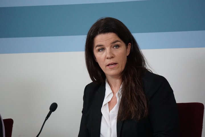 Helga Vala Helgadóttir stýrði fundi stjórnskipunar- og eftirlitsnefndar í morgun.