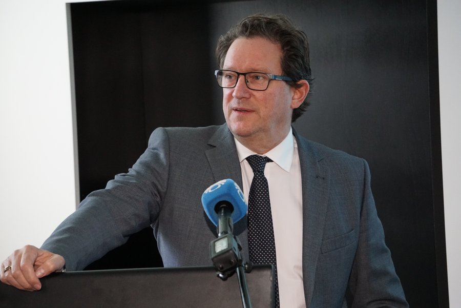 Mynd: Bára Huld Beck Kristján Þór Júlíusson á blaðamannafundi vegna veiðigjalda