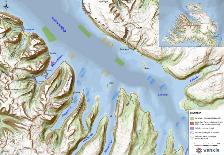 Áform Arnarlax og annarra eldisfyrirtækja um sjókvíaeldi í Ísafjarðardjúpi.
