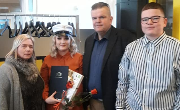 Fjölskyldan: Helga Kristjánsdóttir, Nína Huld, Leifur Guðjónsson og Ísak Orri.